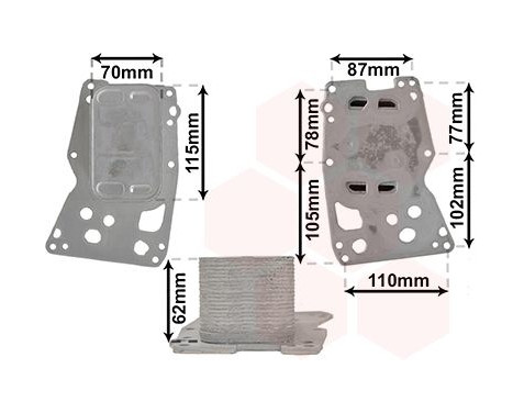 Oil Cooler, engine oil 06013715 International Radiators