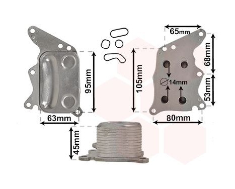 Oil Cooler, engine oil 06013729 International Radiators, Image 2