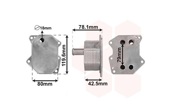 Oil Cooler, engine oil 18013704 International Radiators