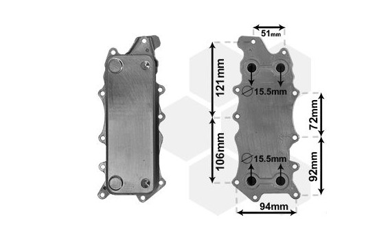 Oil Cooler, engine oil 30013701 International Radiators