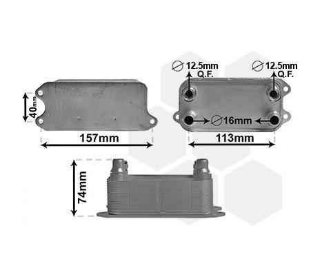 Oil Cooler, engine oil 30013702 International Radiators
