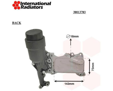 Oil Cooler, engine oil 30013703 International Radiators, Image 3