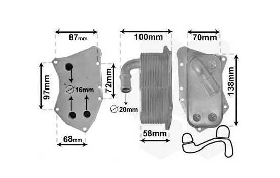 Oil Cooler, engine oil 37013712 International Radiators
