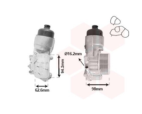 Oil cooler, engine oil 40013700 International Radiators