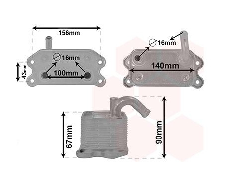 Oil Cooler, engine oil 59013702 International Radiators