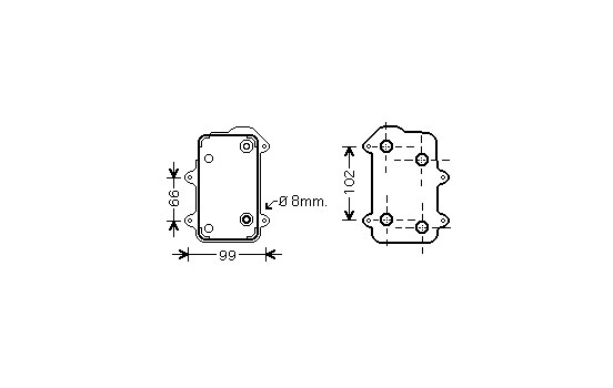 Oil Cooler, engine oil 74003063 International Radiators, Image 2