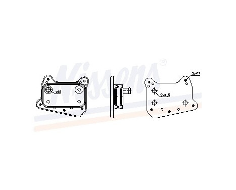 Oil Cooler, engine oil 90581 Nissens