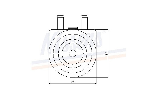 Oil Cooler, engine oil 90603 Nissens