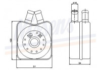 Oil Cooler, engine oil 90606 Nissens