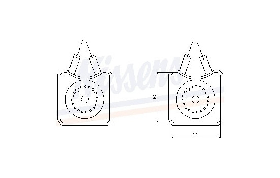 Oil Cooler, engine oil 90607 Nissens
