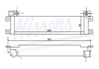 Oil Cooler, engine oil 90615 Nissens