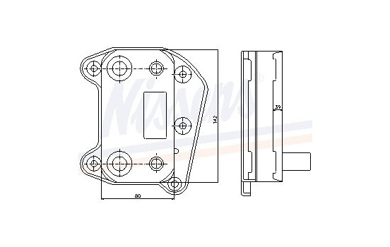 Oil Cooler, engine oil 90622 Nissens