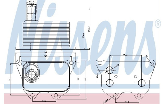 Oil Cooler, engine oil 90659 Nissens
