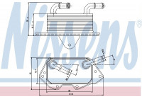 Oil Cooler, engine oil 90662 Nissens