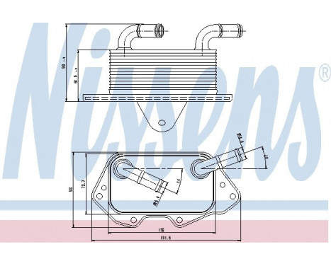 Oil Cooler, engine oil 90662 Nissens