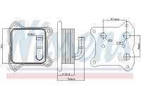 Oil Cooler, engine oil 90680 Nissens