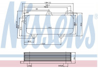 Oil Cooler, engine oil 90684 Nissens