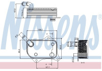 Oil Cooler, engine oil 90711 Nissens