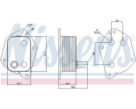 Oil Cooler, engine oil 90721 Nissens