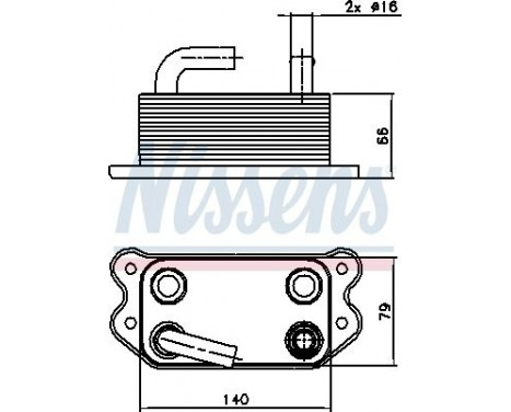 Oil Cooler, engine oil 90738 Nissens