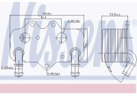 Oil Cooler, engine oil 90781 Nissens