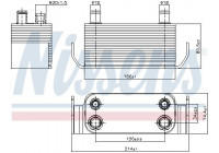 Oil Cooler, engine oil 90788 Nissens