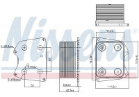 Oil Cooler, engine oil 90824 Nissens