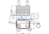Oil Cooler, engine oil 90825 Nissens