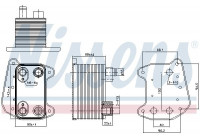 Oil Cooler, engine oil 90832 Nissens