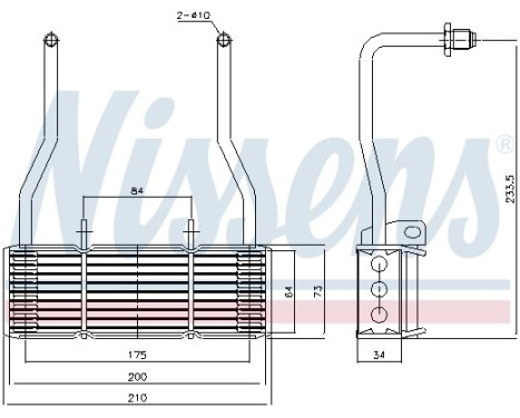 Oil cooler, engine oil 90835 Nissens