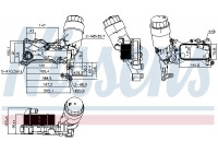 Oil Cooler, engine oil 90836 Nissens