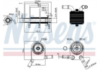 Oil Cooler, engine oil 90849 Nissens