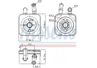 Oil Cooler, engine oil 90853 Nissens