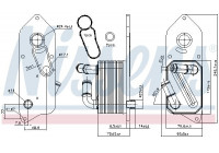 Oil Cooler, engine oil 90892 Nissens