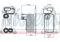 Oil Cooler, engine oil 90901 Nissens