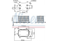 Oil Cooler, engine oil 90910 Nissens