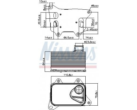 Oil Cooler, engine oil 90914 Nissens