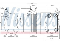 Oil Cooler, engine oil 90917 Nissens