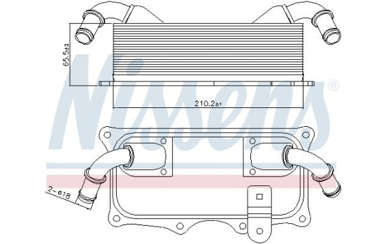 Oil Cooler, engine oil 90937 Nissens