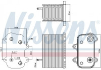Oil Cooler, engine oil 90938 Nissens