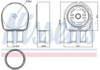 Oil Cooler, engine oil 90946 Nissens