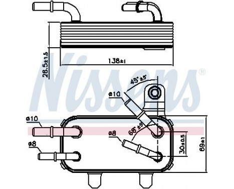 Oil Cooler, engine oil 90951 Nissens