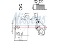 Oil Cooler, engine oil 90965 Nissens