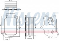 Oil Cooler, engine oil 90966 Nissens