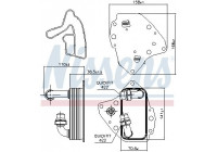 Oil Cooler, engine oil 90996 Nissens