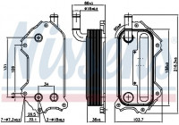 Oil Cooler, engine oil 91117 Nissens