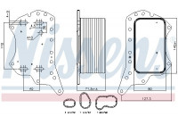 Oil Cooler, engine oil 91125 Nissens