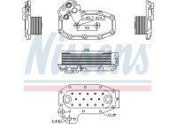 Oil Cooler, engine oil 91141 Nissens