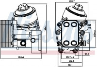 Oil Cooler, engine oil 91154 Nissens