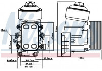 Oil Cooler, engine oil 91158 Nissens